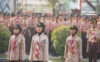 SMKN 1 Singosari Gelar Apel Peringatan Hari Pramuka ke-65